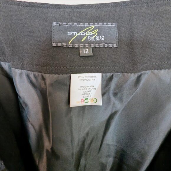 Studio Bill Blass NWT Women's Panelled Chiffon Skirt with Silver Lurex Stitching - Picture 5 of 5